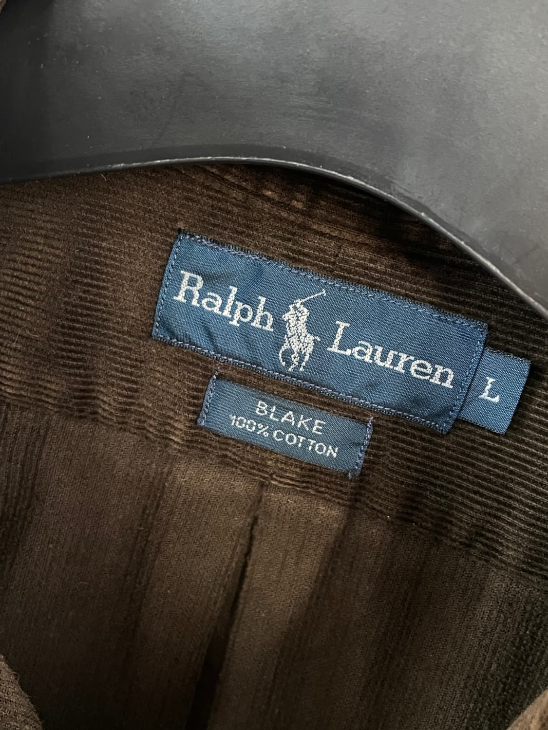 폴로 랄플로렌 브라운 코듀로이 셔츠 상품이미지5
