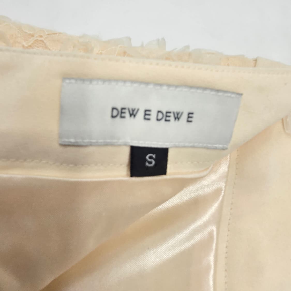 듀이듀이 로즈 레이스 스커트 아이보리 상품이미지6