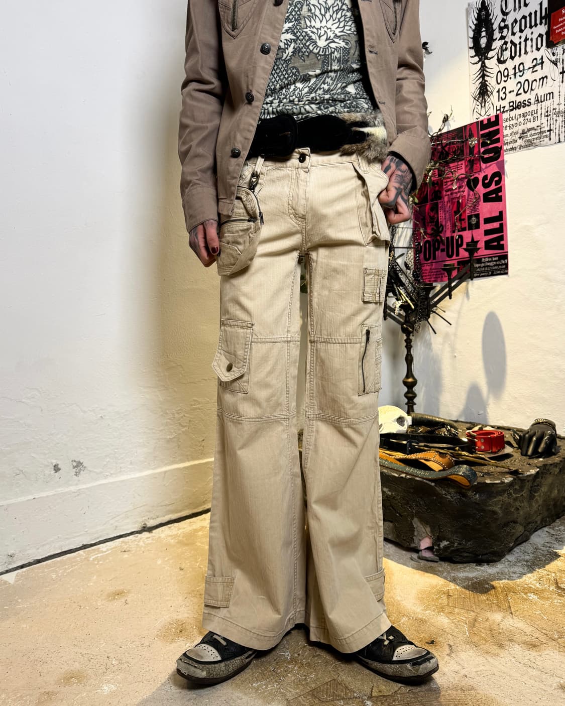Utility Cargo Pocket flare pants 상품이미지1