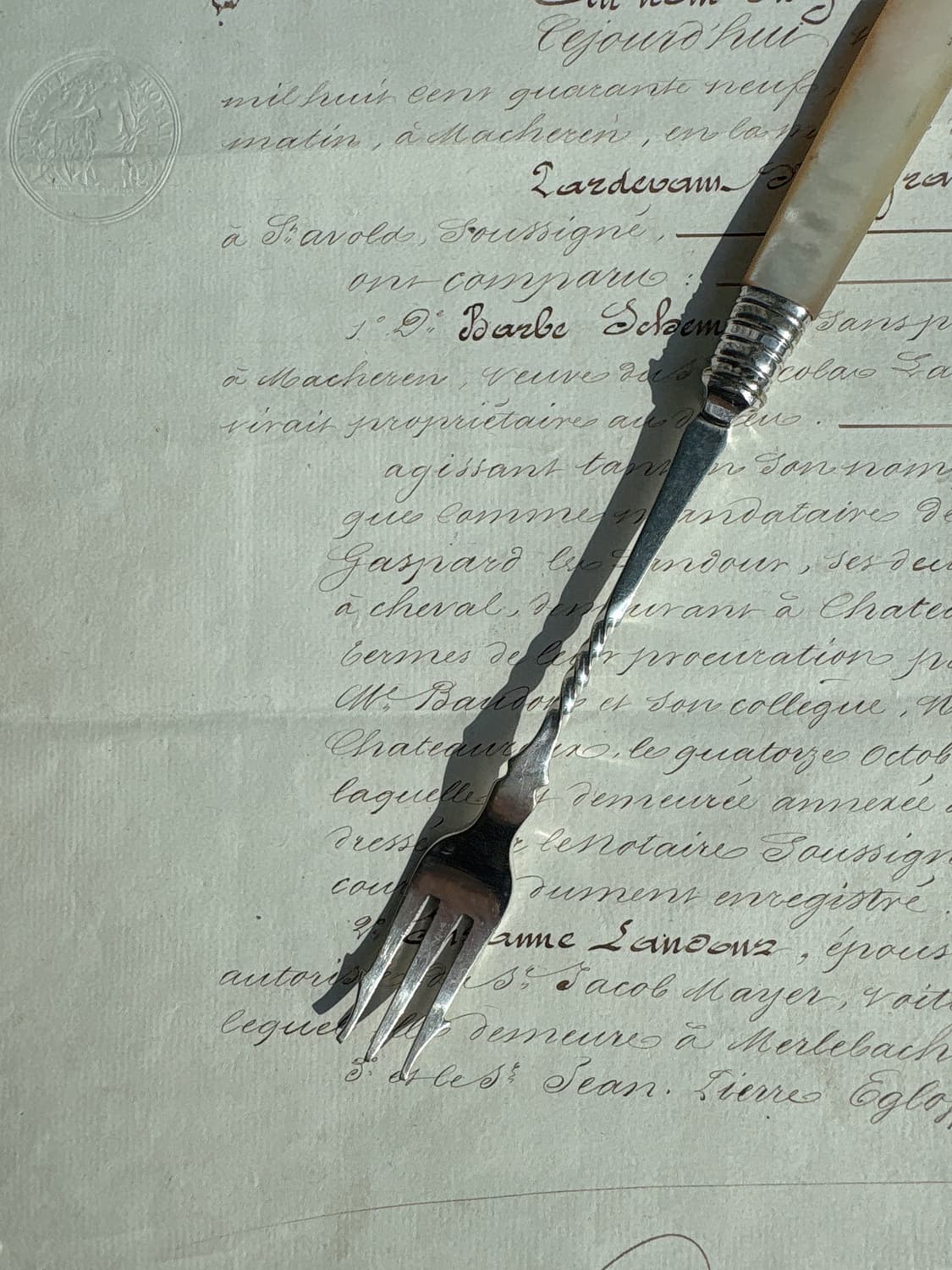 영국 앤틱 실버플레이트 올리브 피클포크 상품이미지2