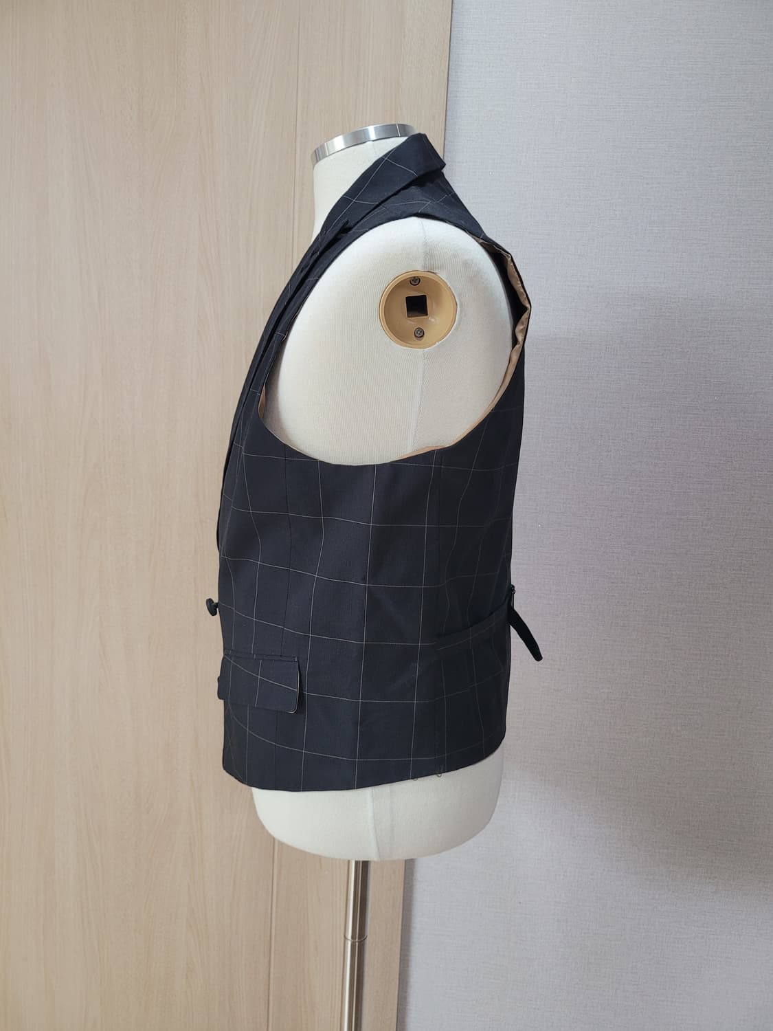 스파오포맨 SPAO for men 체크 패턴 베스트 100 블랙 상품이미지5