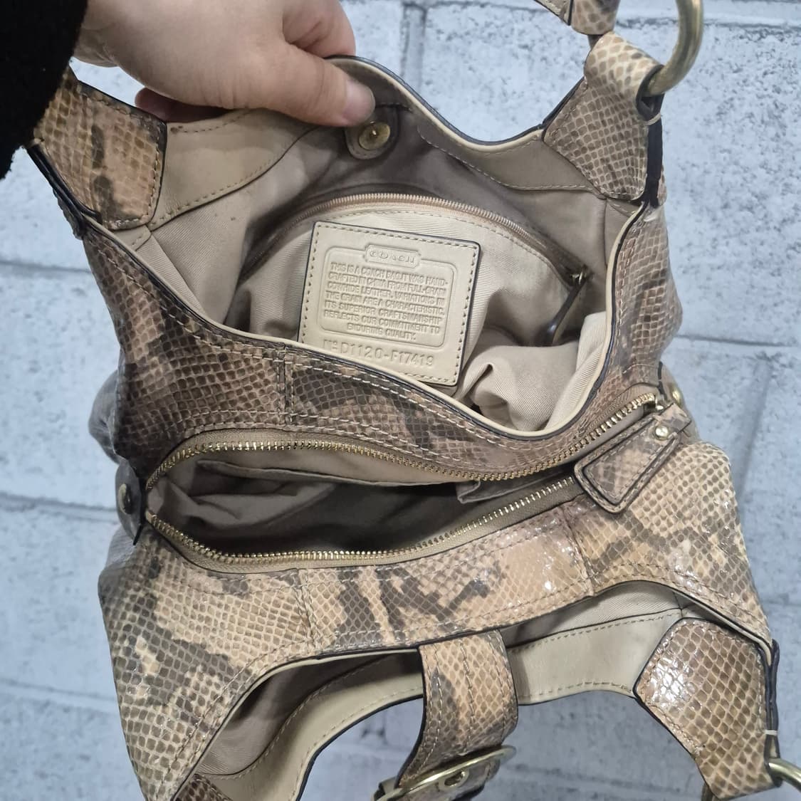 코치 파이톤 호보백 상품이미지6