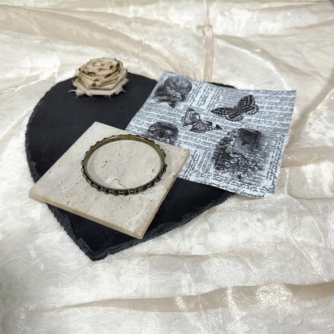 빈티지 황동 체인 회전 팔찌 상품이미지1