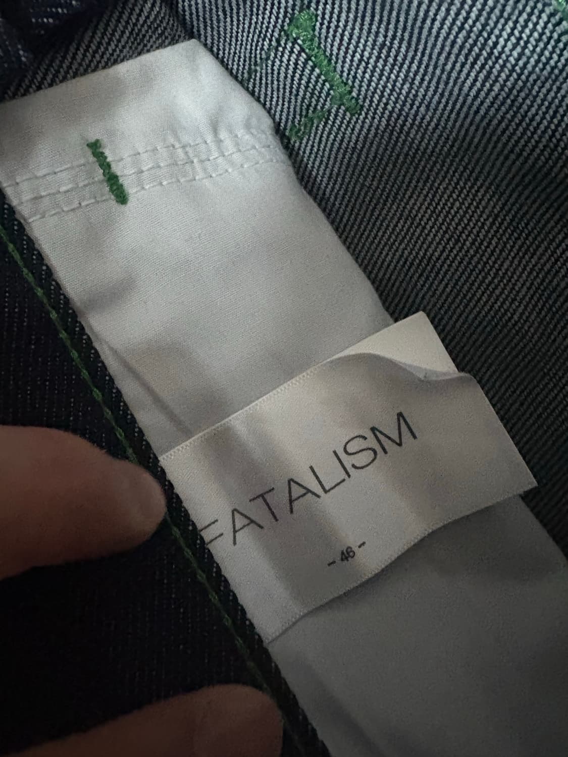 페이탈리즘 그린스티치 데님 상품이미지3