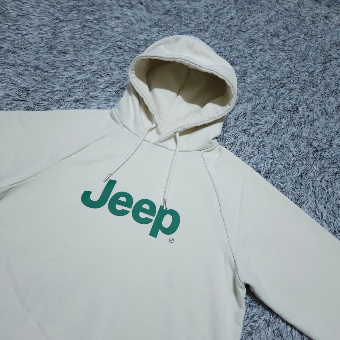 Jeep) M 남자 클래식핏 아이보리 후드티셔츠 / 왕눈이샵 상품이미지4