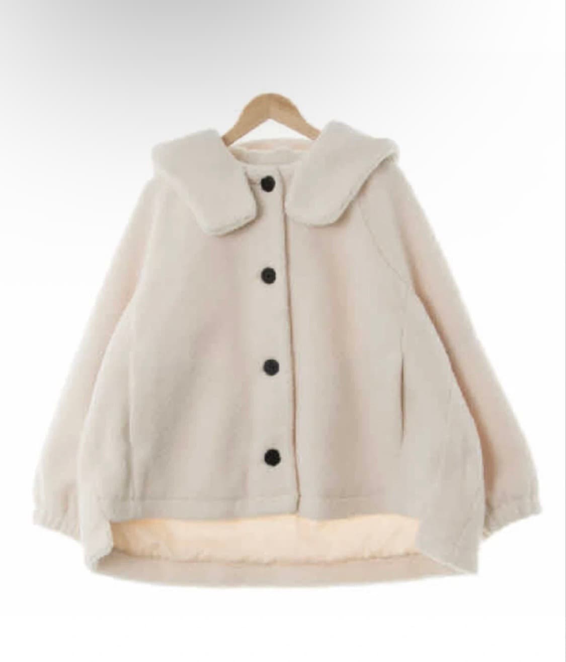 ThursdayIsland 오버핏 후드 뽀글이 코트 상품이미지1