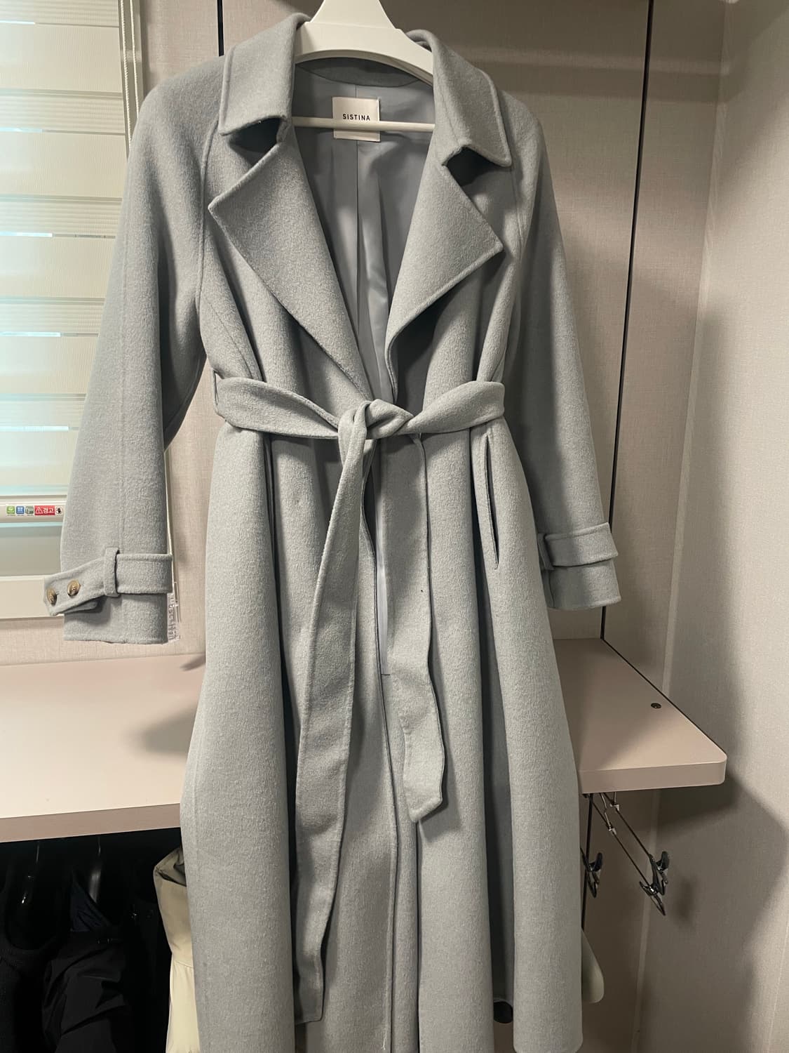 SISTINA 벨트 롱코트 상품이미지1