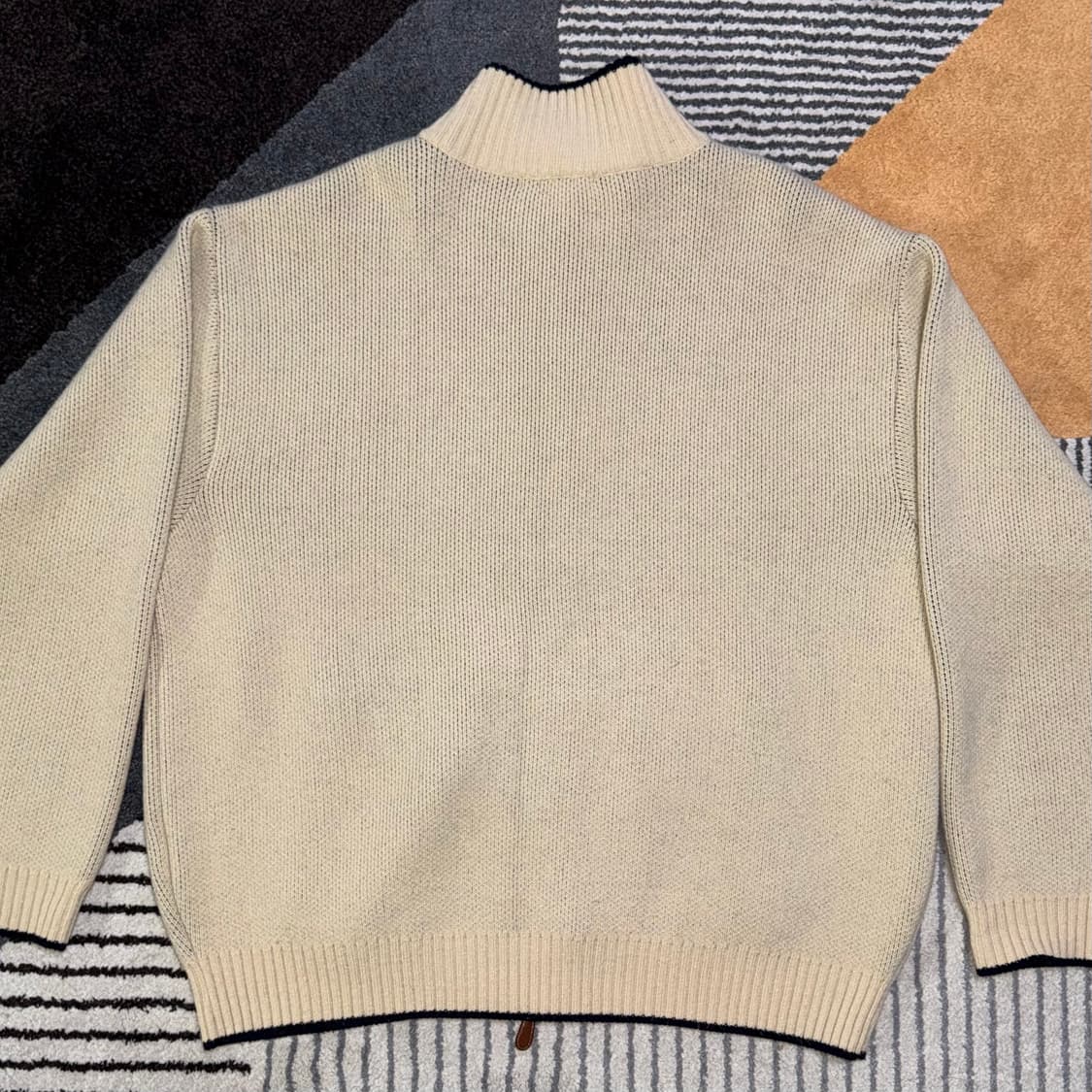 [L] 런던언더그라운드 자카드 집업 가디건 상품이미지3