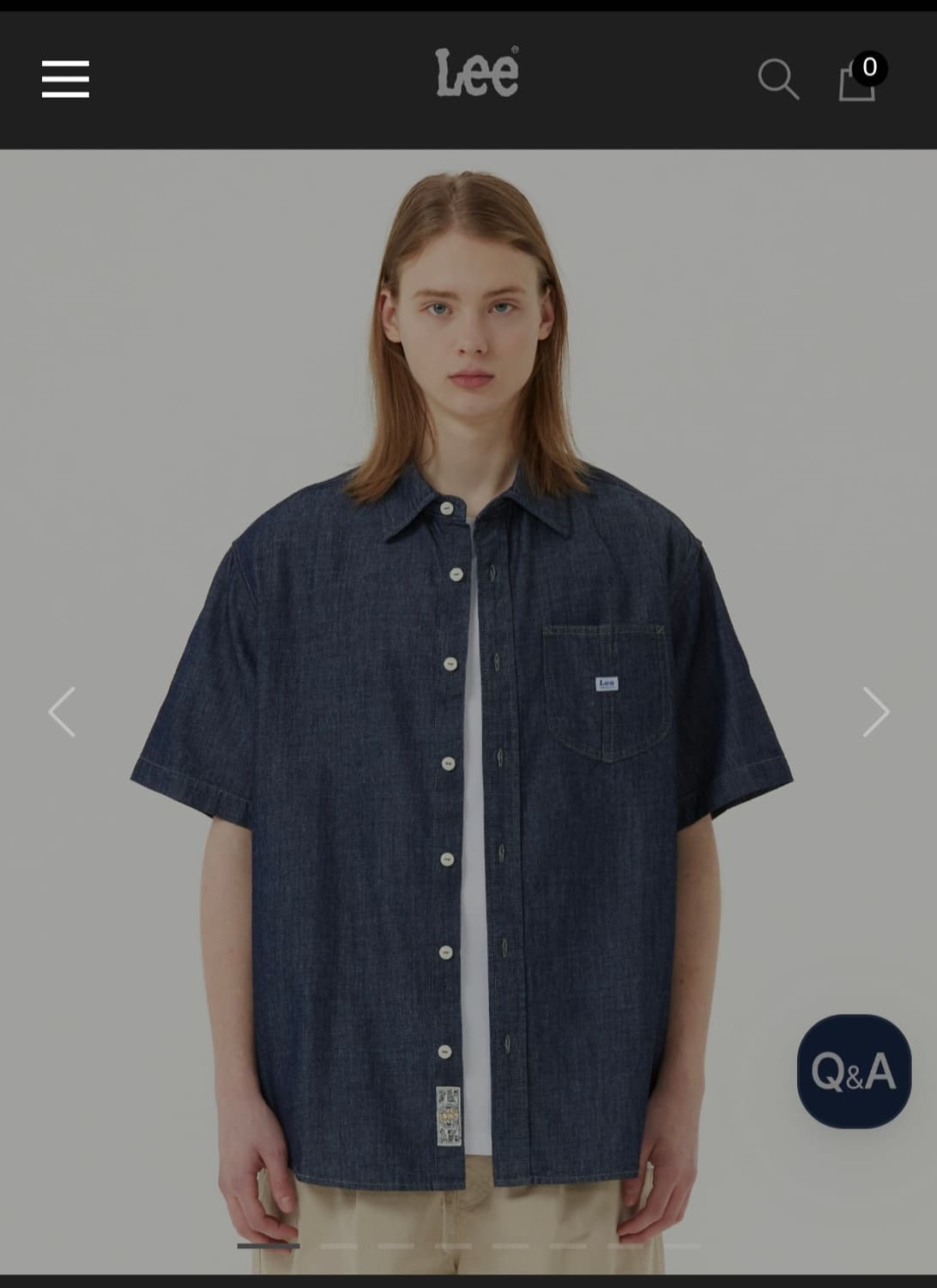 Lee 리 데님 반팔 셔츠 상품이미지2