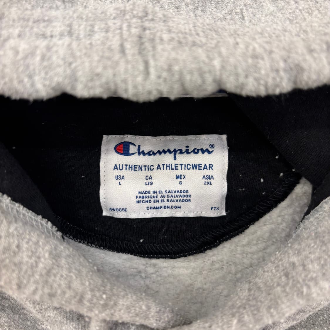 챔피온 빅로고 그레이 후드티 상품이미지3