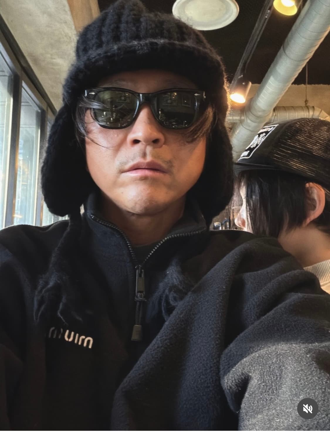 키지마 타카유키 울 이어플랩 그레이 카멜사장 상품이미지1