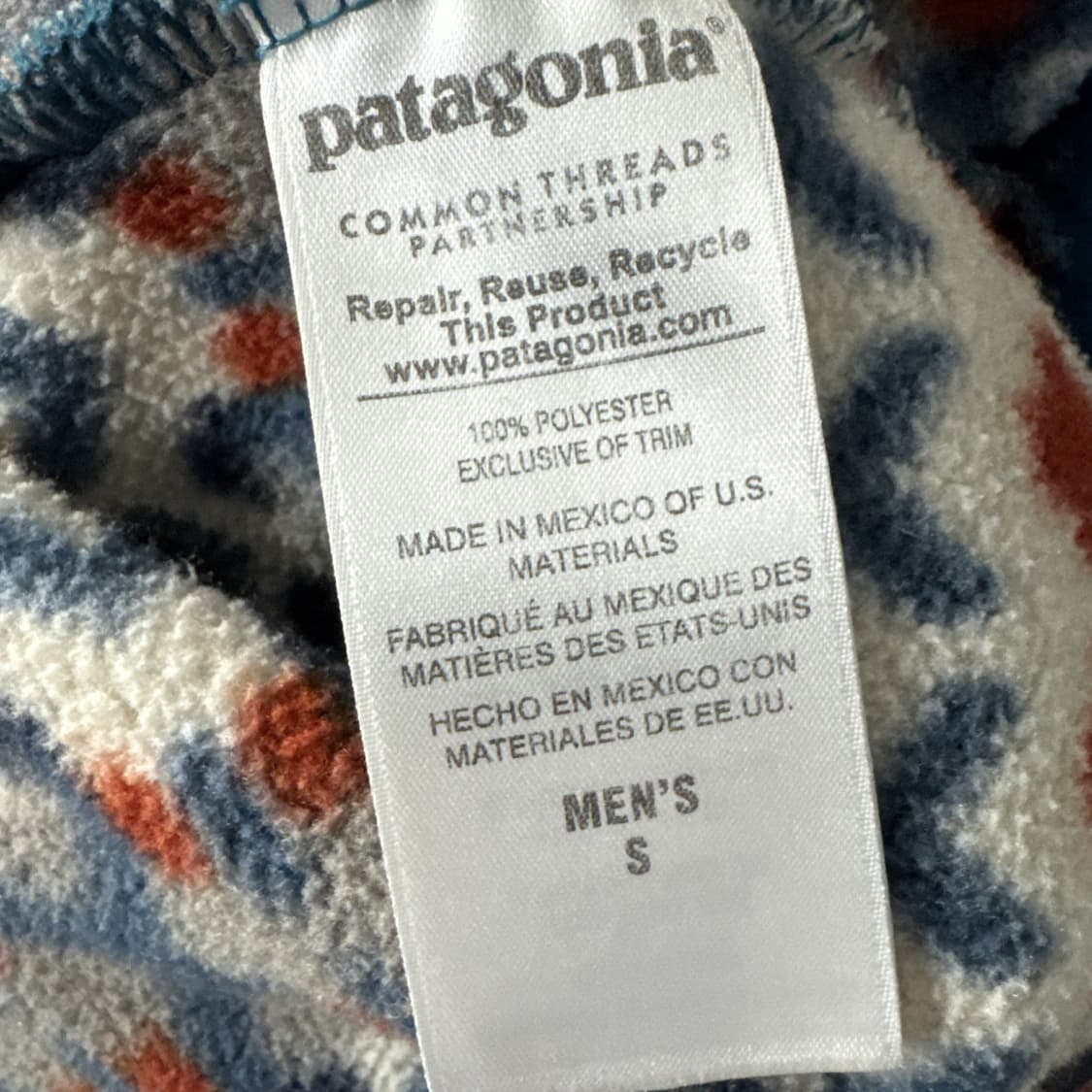 11FW 파타고니아 신칠라 스냅-T 페어아일/블루 아즈텍 패턴 멕시코 상품이미지6