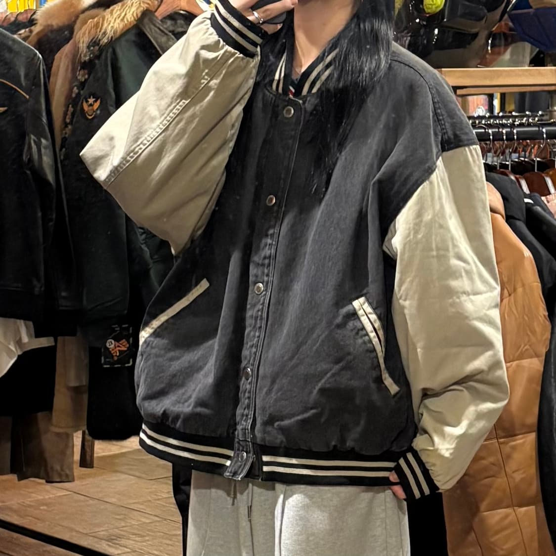 [HI] VTG 데님바시티자켓 흑청 상품이미지3