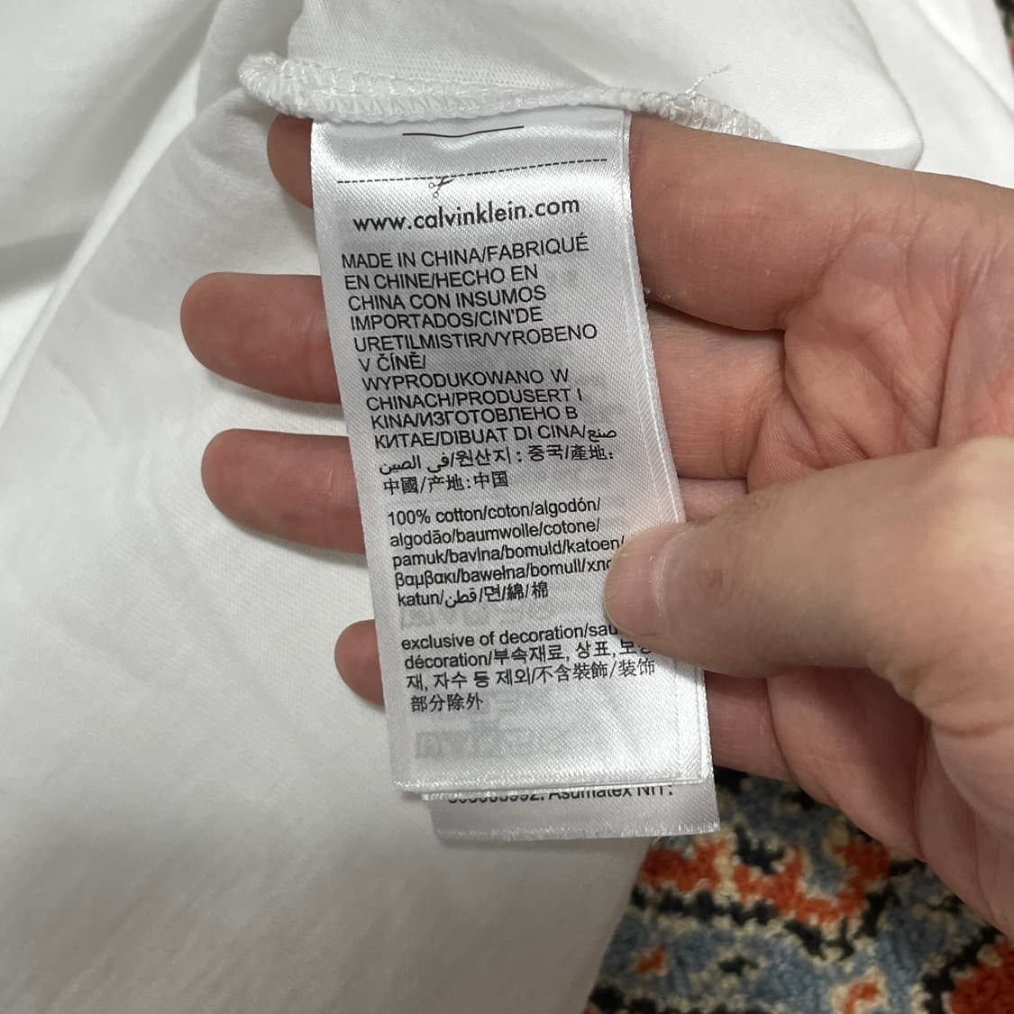 캘빈클라인진스 빅로고 화이트 반팔티셔츠 남성XXL 상품이미지6