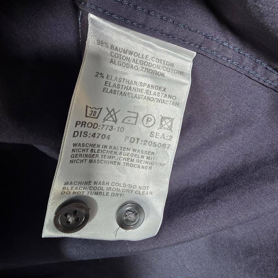 휴고보스 슬림핏 견장 투포켓 셔츠 L 상품이미지6