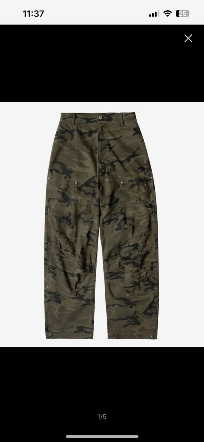 ETCE DESTROYED CAMO BAGGY PANTS II 상품이미지1