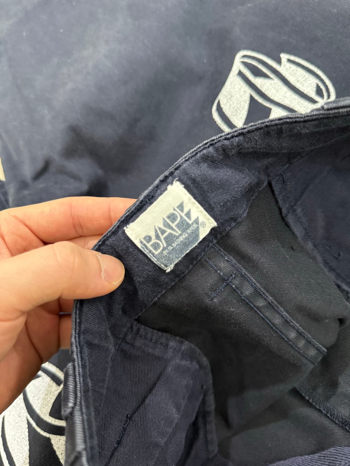 2000년도 베이프 어센틱 마일로 SAD FACE 팬츠 블랙 상품이미지3