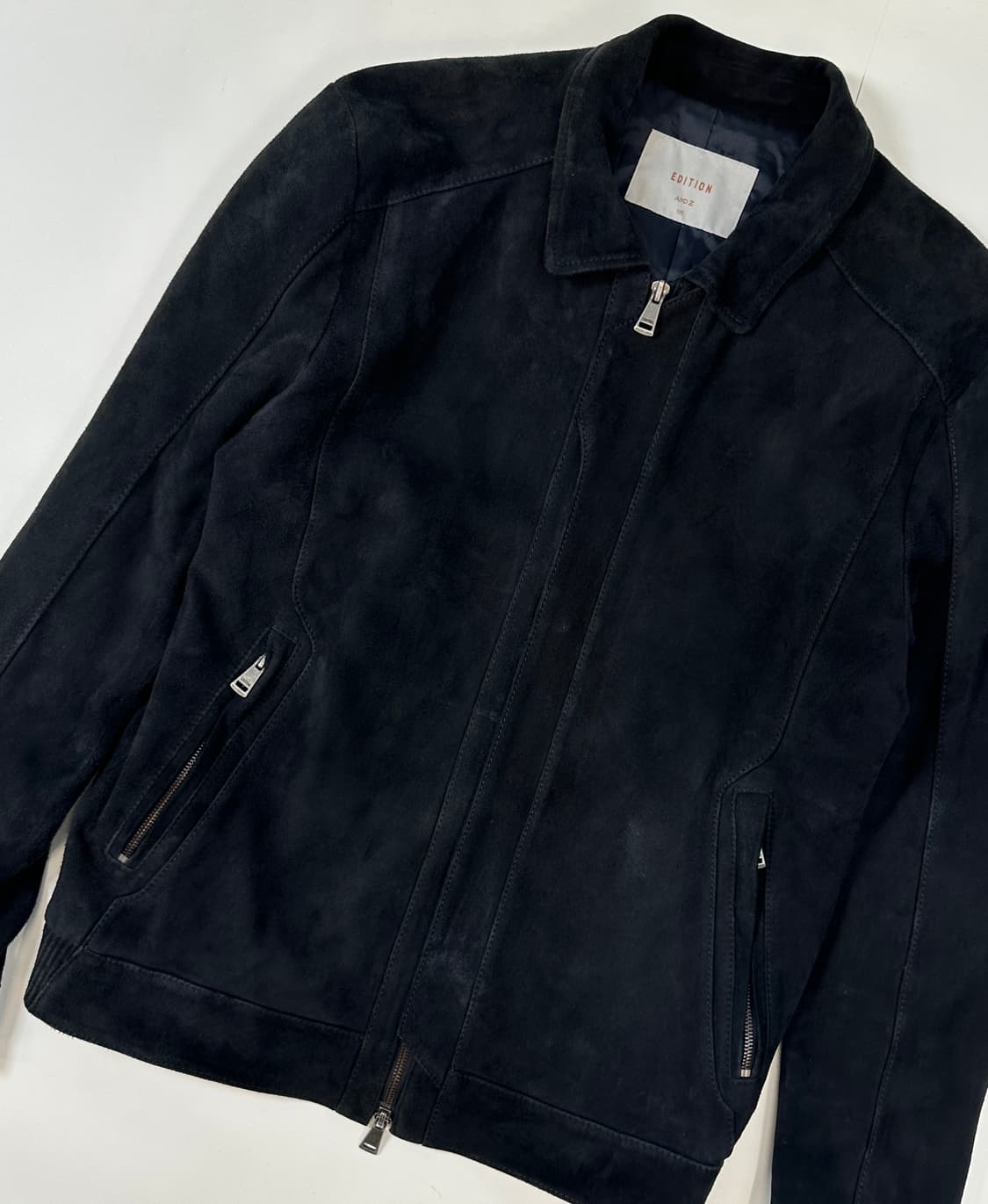 쉽스킨 스웨이드 자켓 워시드블랙 상품이미지3