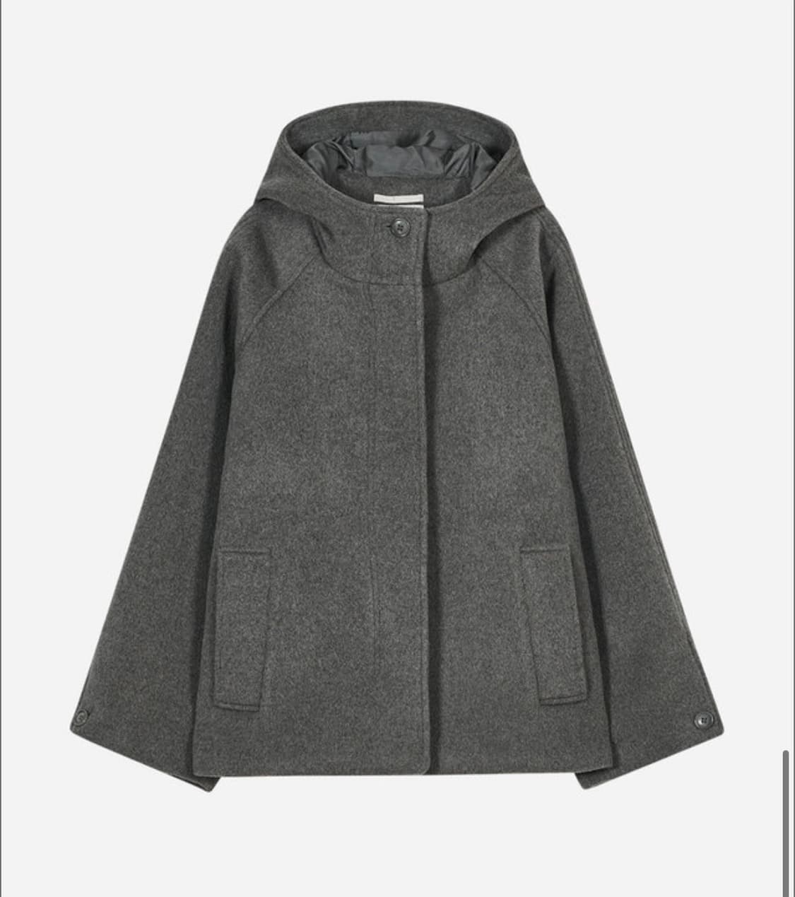 타입서비스 후디드 하프 코트 그레이 상품이미지1