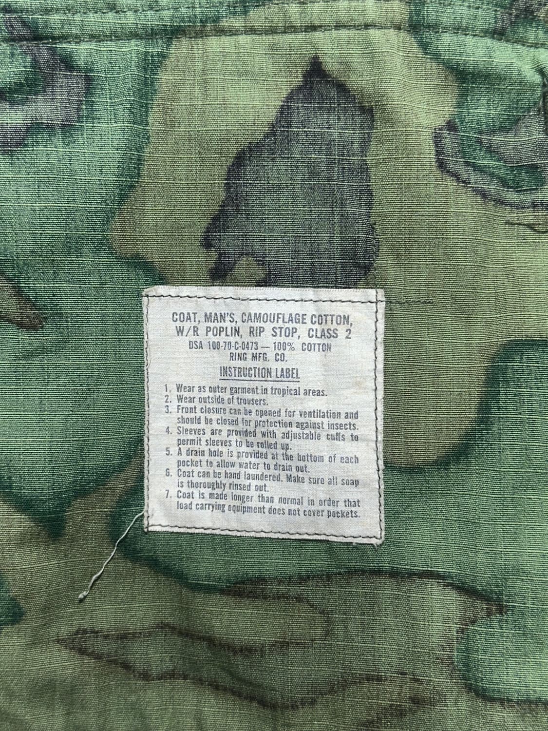 70's 미군 ERDL 베트남전 정글 퍼티그 상품이미지8