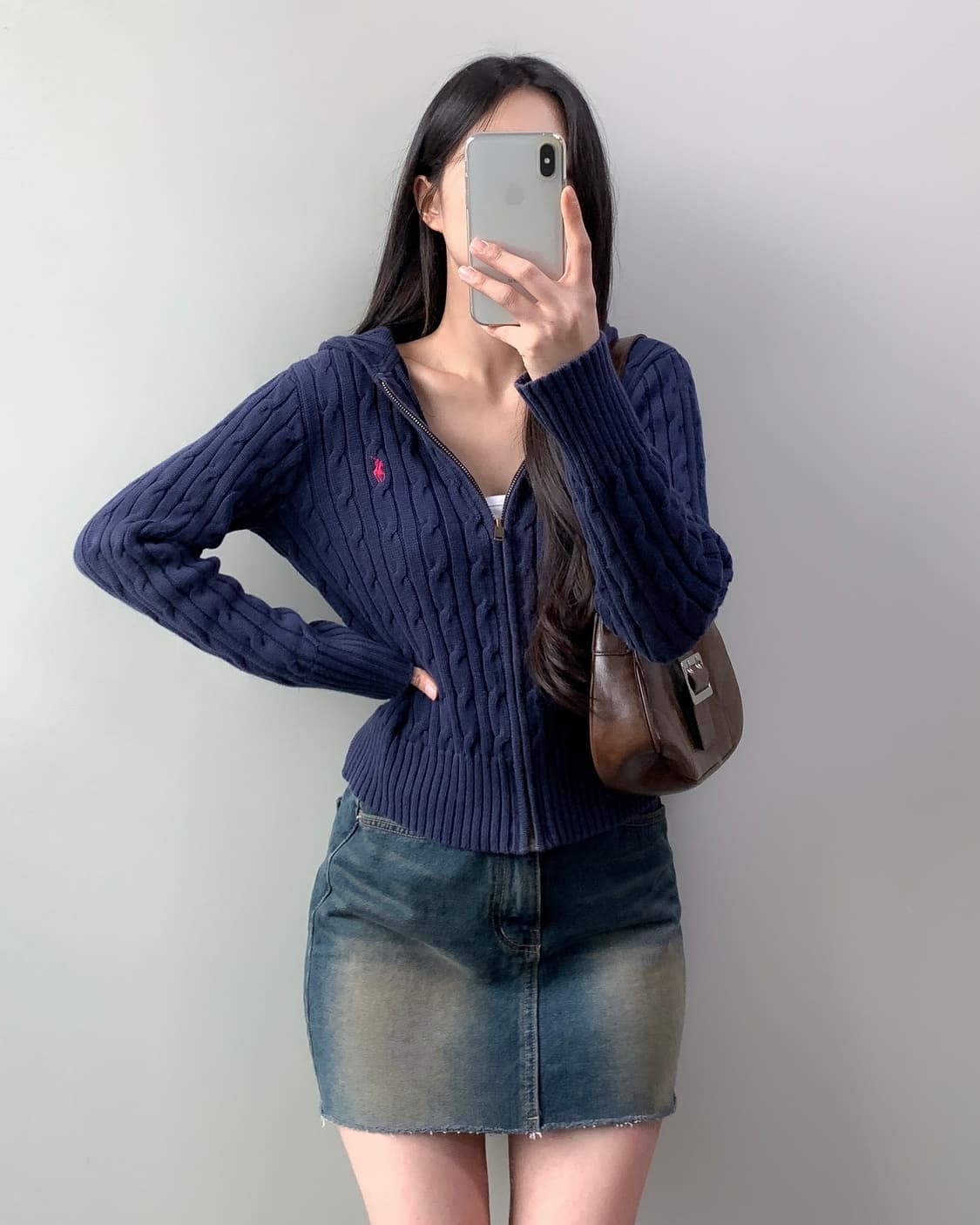 폴로 니트 후드집업 상품이미지2