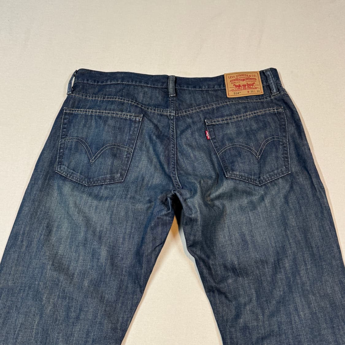 37inch) 리바이스 514 슬림 스트레이트 진청 데님 청바지 상품이미지2