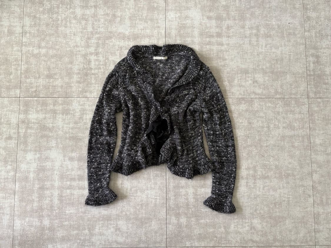 ribbon frill knit cardigan 상품이미지1