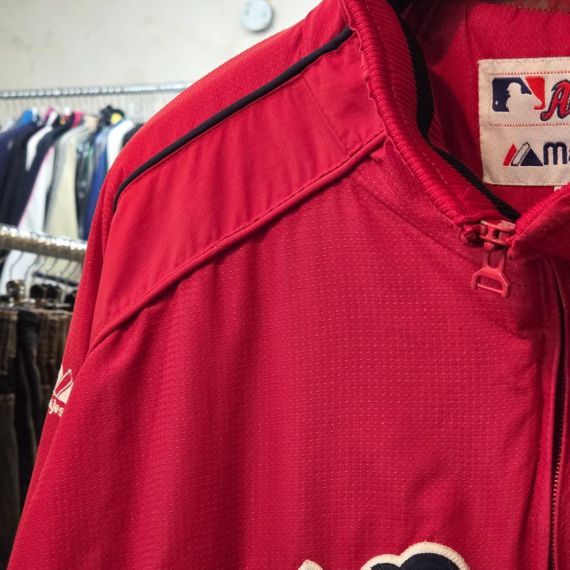 마제스틱 레드 삭스 봄버 바시티 점퍼 상품이미지3