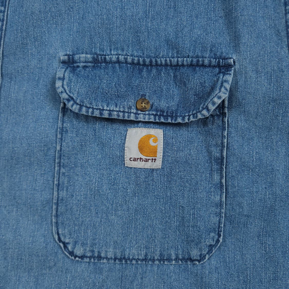 2XL(110) 칼하트 리워크 투포켓 데님셔츠 진청 상품이미지3