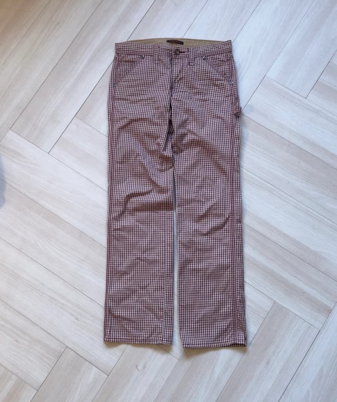 et boite 체크 카펜터 로우라이즈 팬츠 상품이미지1