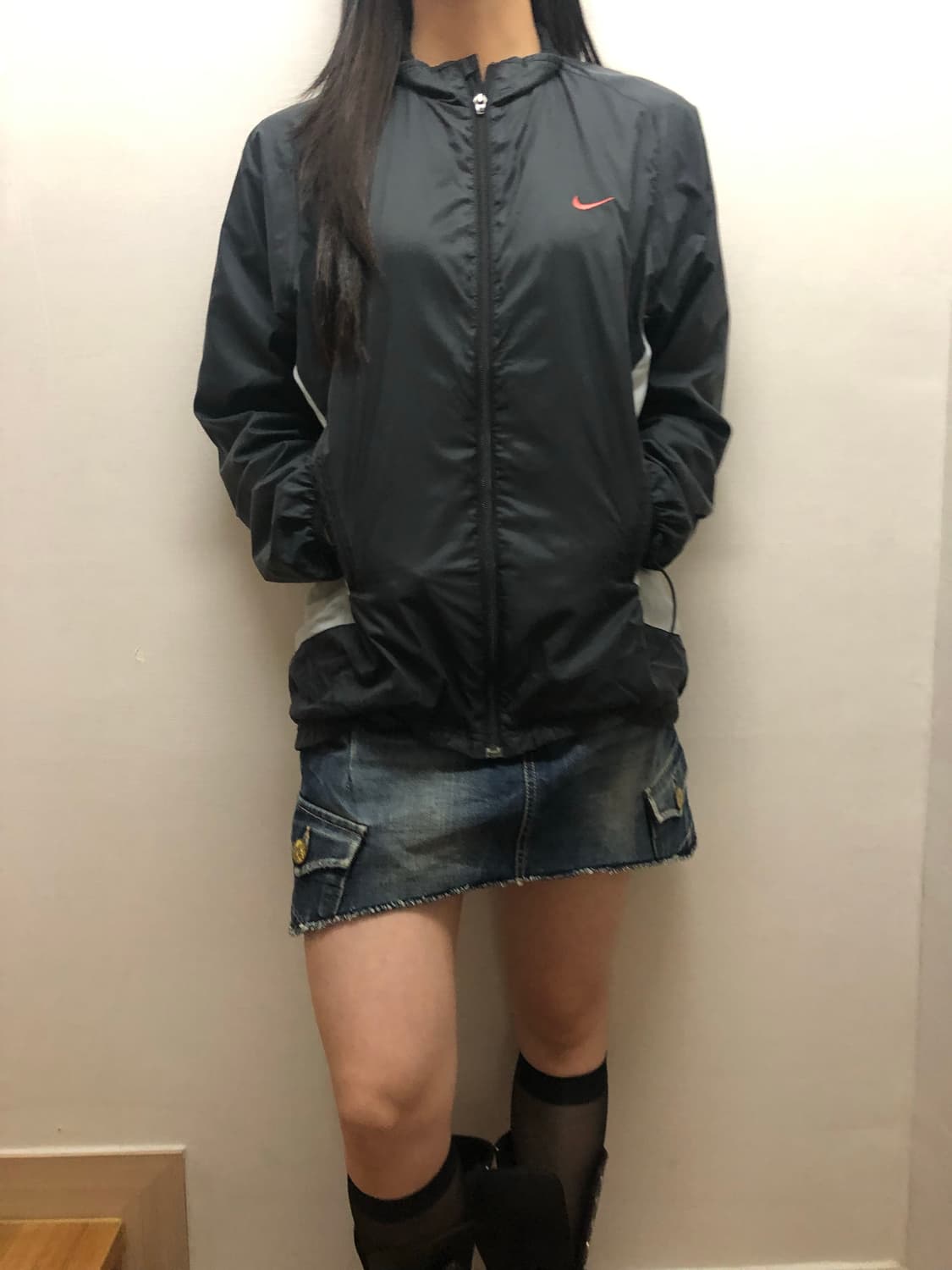 빈티지 나이키 블랙 윈드브레이커 상품이미지4