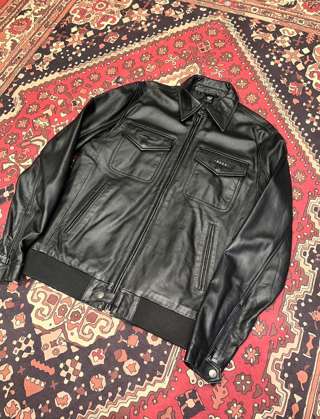 ( M-L ) 가죽자켓 레더자켓 바이커자켓 빈티지가죽 레이싱자켓 상품이미지6