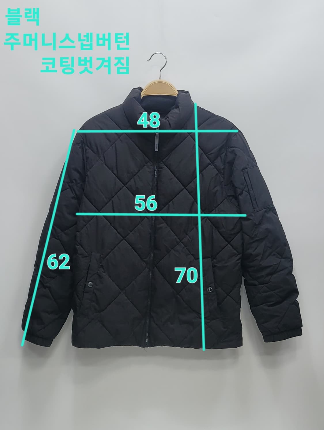 ZIOZIA 지오지아 경량 퀼팅 점퍼 자켓 / 남 100 블랙 상품이미지10