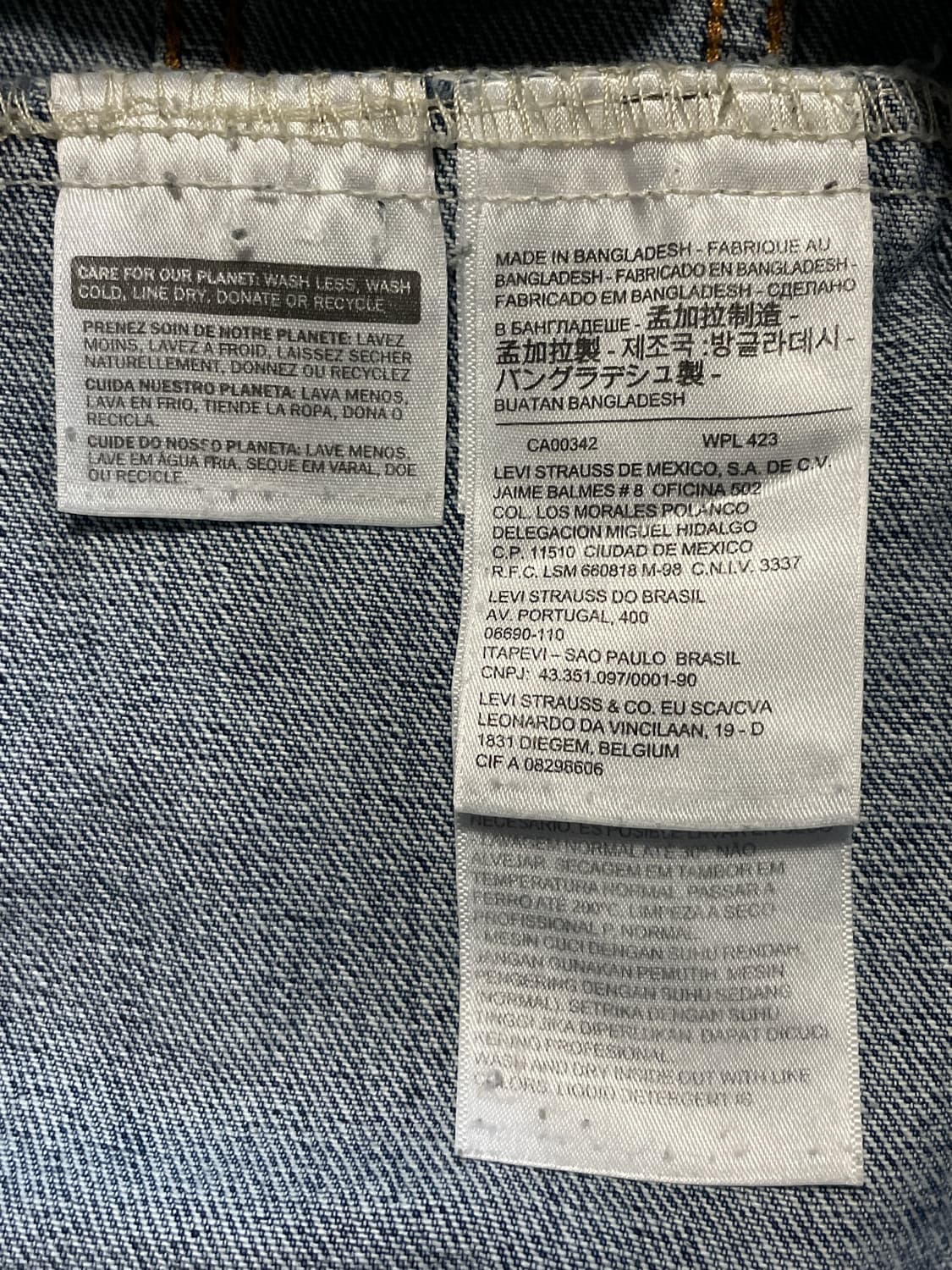 리바이스 72334 타입3 데님 트러커 청자켓(클리닝O) 상품이미지8