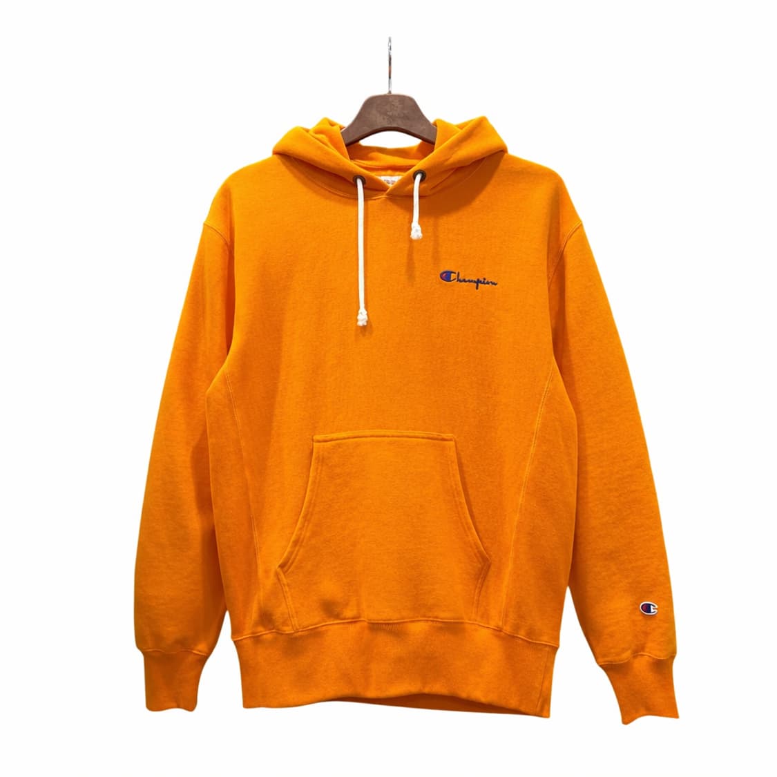 챔피온 리버스위브 헤비스웻 후드티 스몰로고 디테일 데드스탁 오렌지 상품이미지1