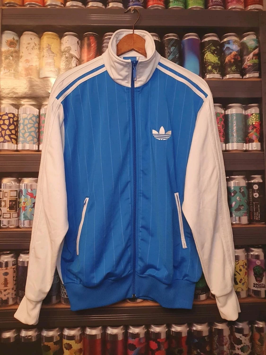 레어 아디다스 스트라이프 파이어버드 트랙 탑 져지 블루 M 상품이미지1