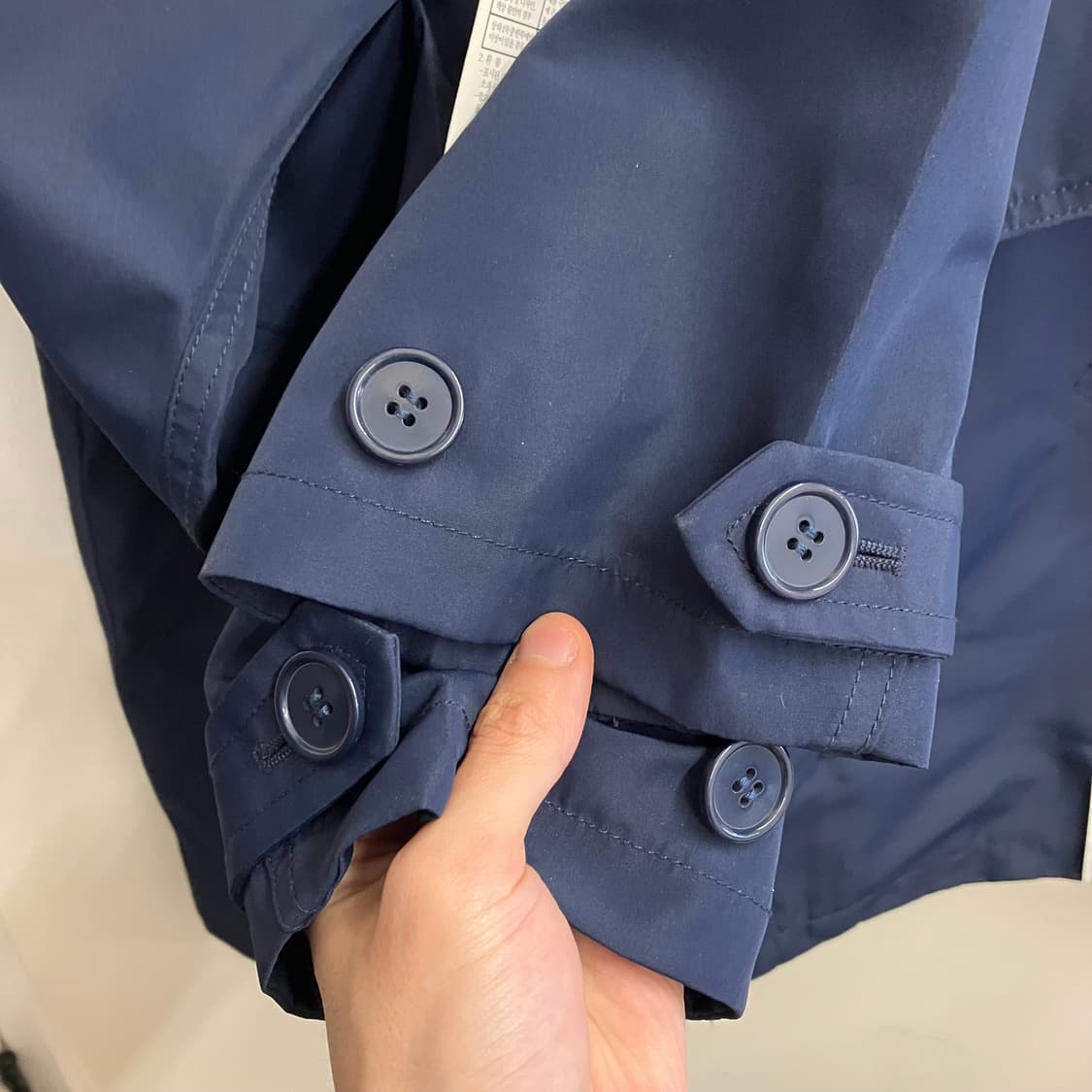 N215 오니츠카타이거 아식스 후드 코트자켓 네이비 상품이미지9