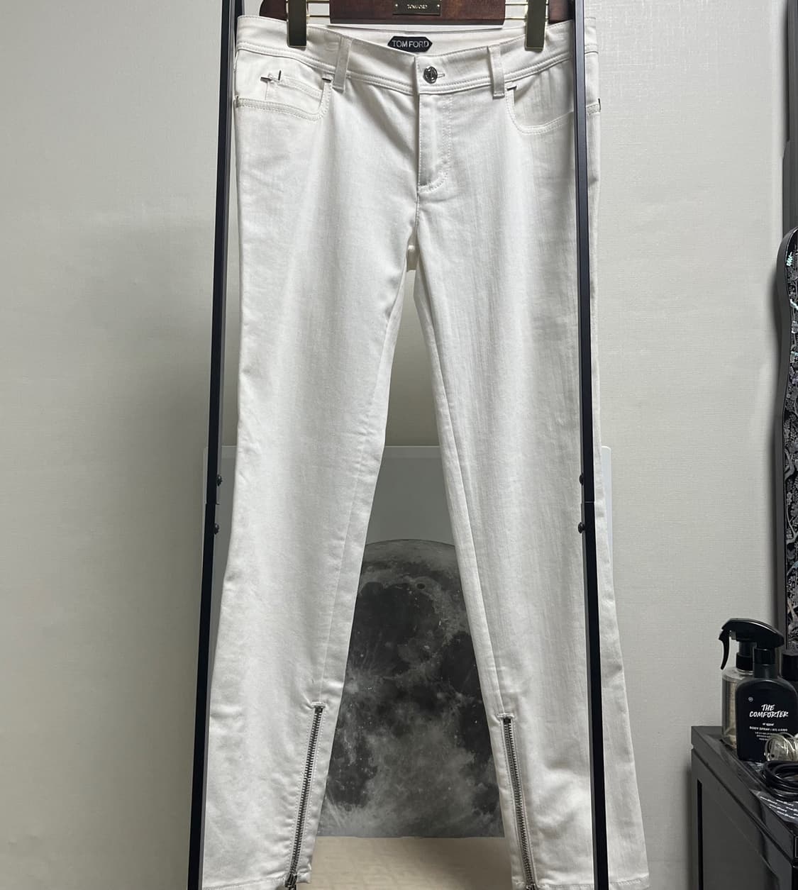 정품 32) 톰포드 스키니 슬림 사이드 지퍼 화이트 진 데님 상품이미지1