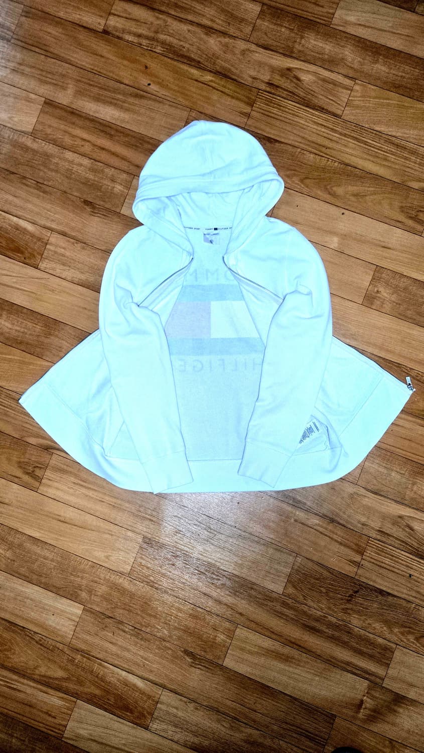 타미힐피거 스포츠 흰색 후드집업 상품이미지3