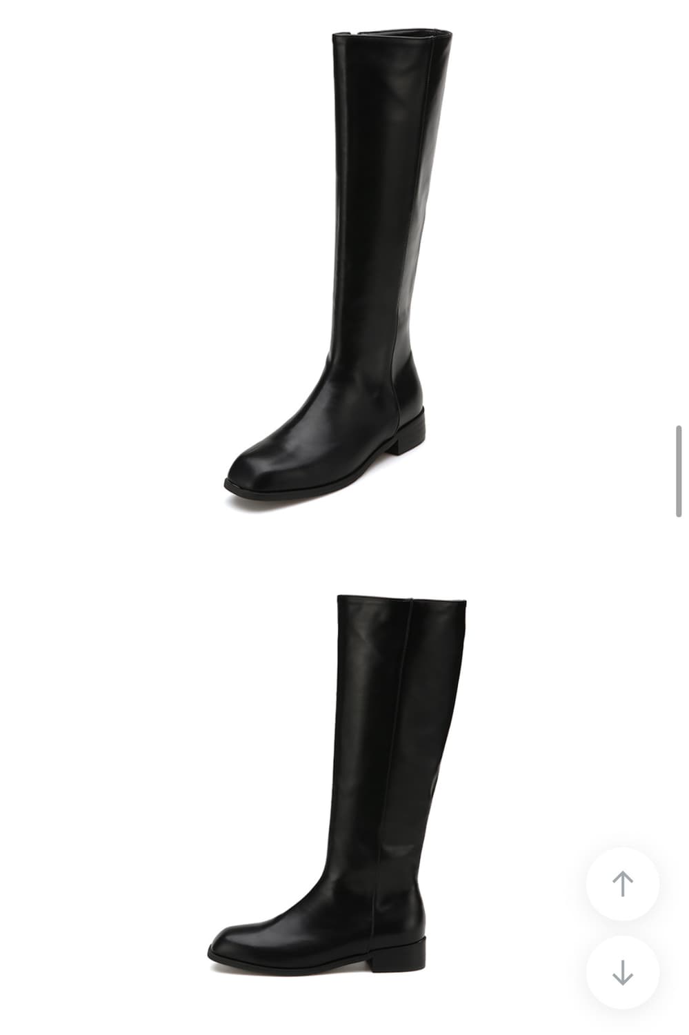 솔트앤초콜릿 스퀘어 토 베이직 롱부츠 상품이미지2