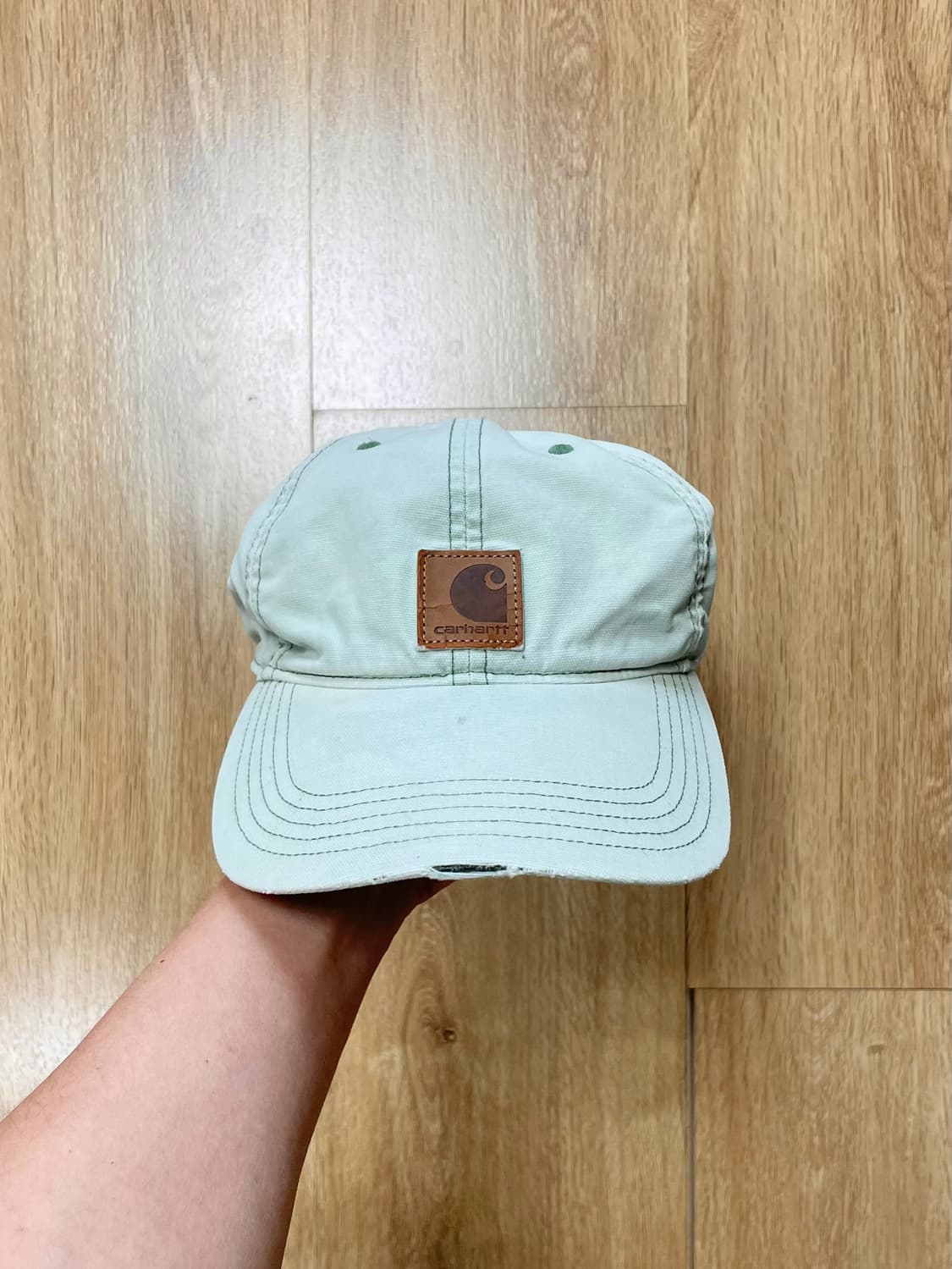 칼하트 USA 오데사 구형 민트 디스트레스드 빈티지 볼캡 모자 상품이미지1