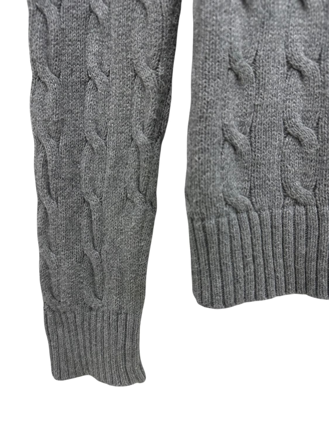 폴로 꽈배기 케이블 니트 웜그레이 (S) 상품이미지6