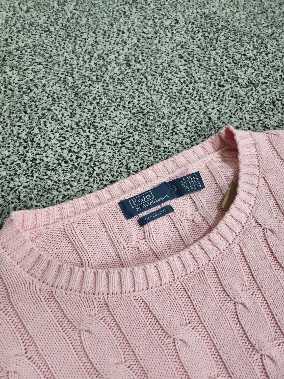 폴로 케이블 니트 (핑크 컬러) 상품이미지3