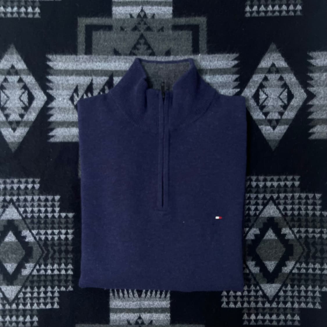 타미힐피거 프리미엄 램스울 반목 니트집업 상품이미지4