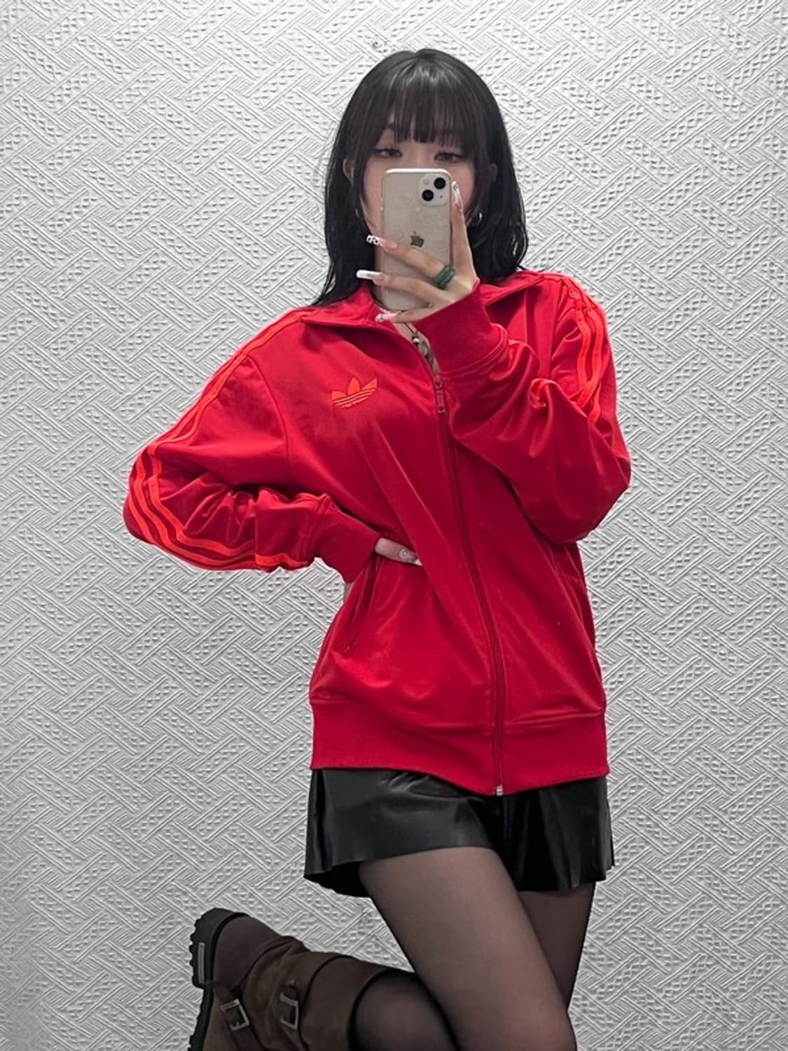 아디다스 레트로 파이어버드 레드오렌지 져지 집업 100 C11096 상품이미지1