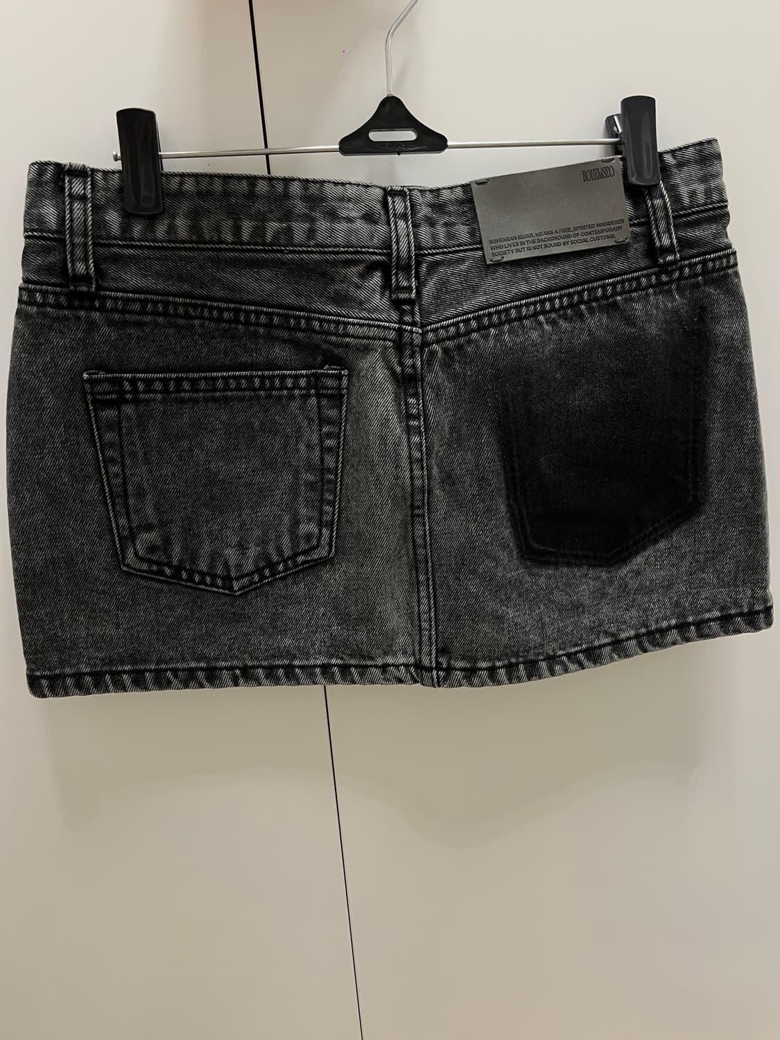 보헤미안서울 CROSSOVER DENIM MINI SKIRT 상품이미지3