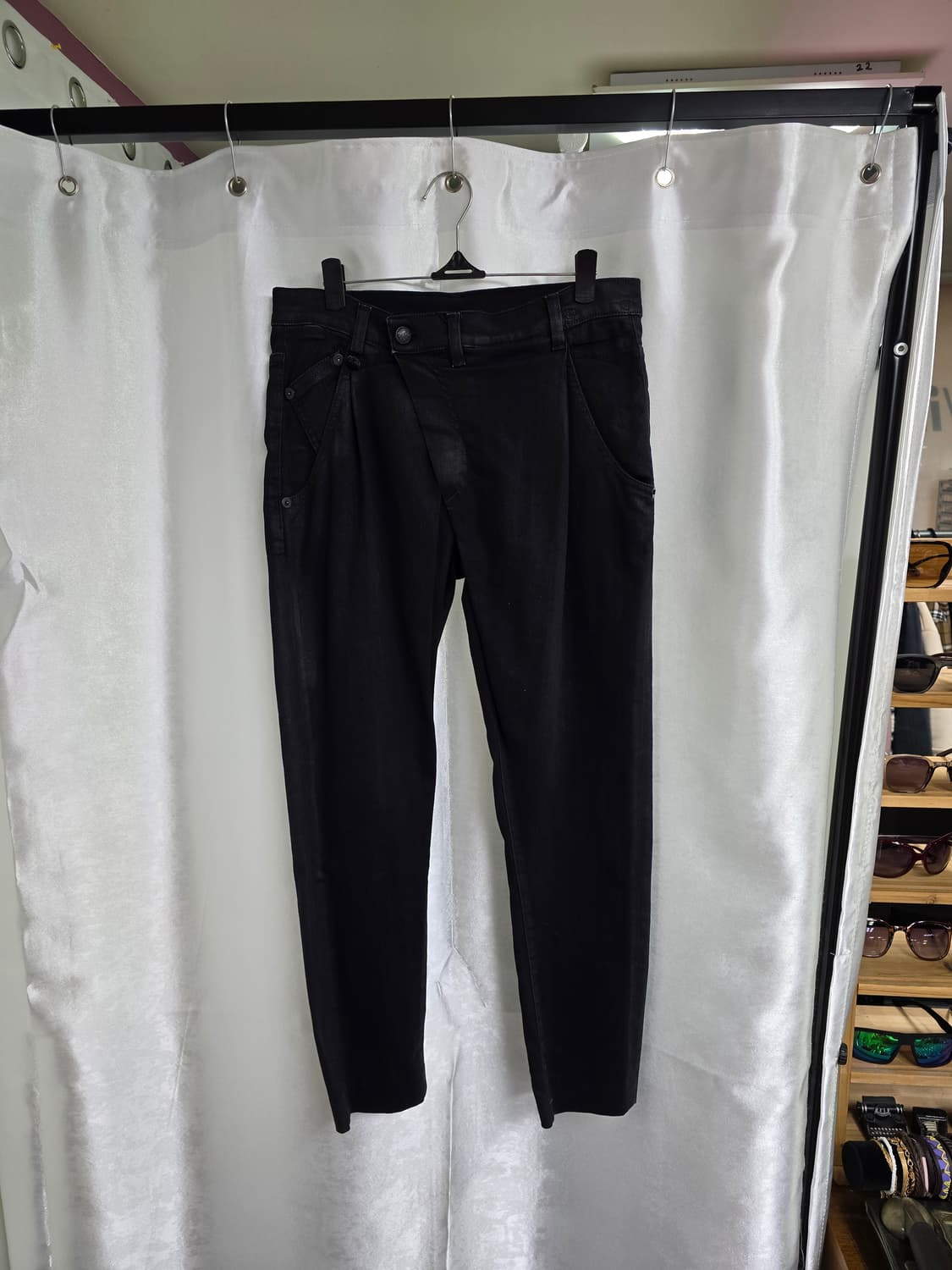 알써틴 블랙 배기핏 데님 팬츠 (1472) 상품이미지1