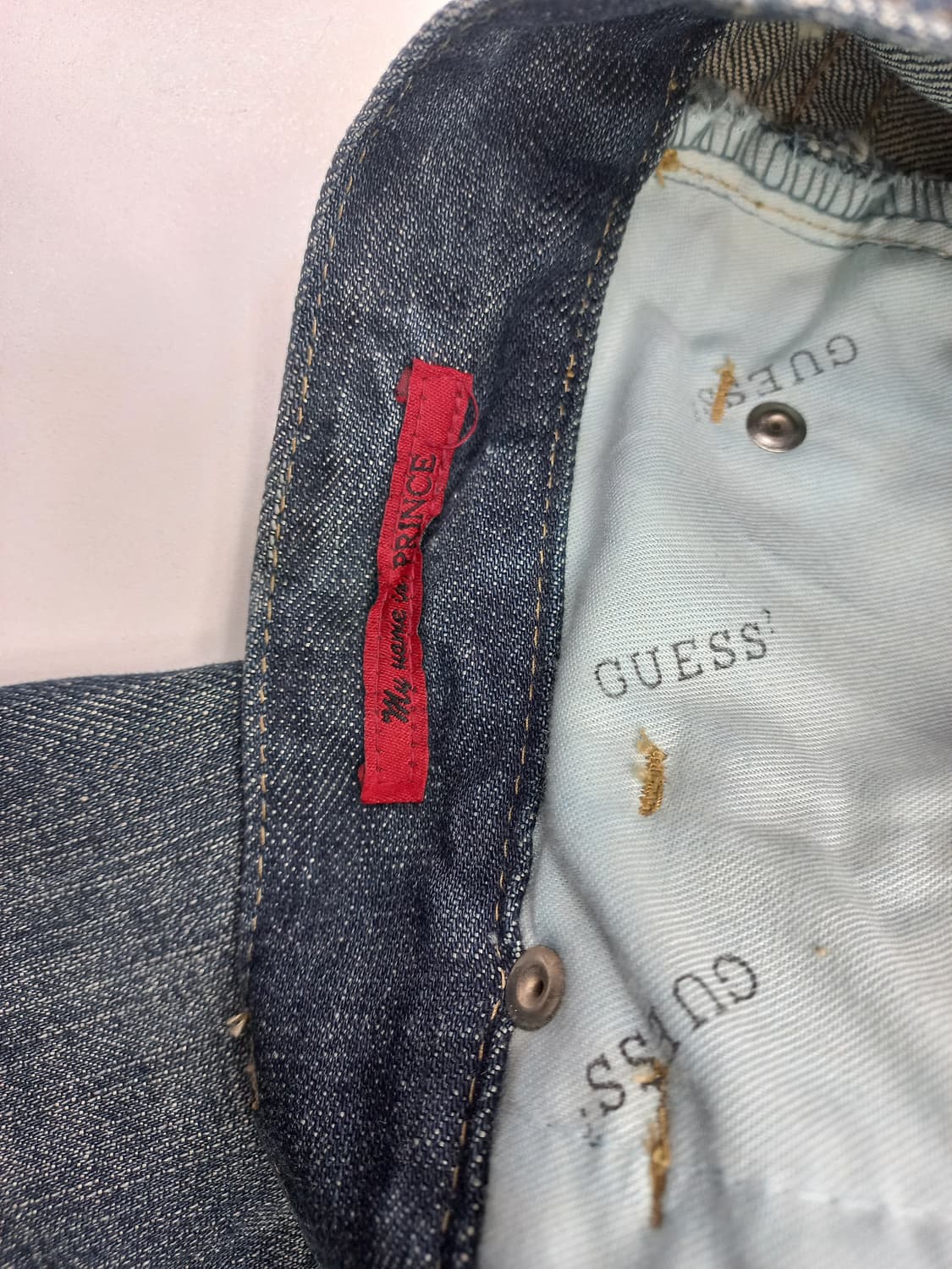 Guess Premium y2k 큐빅 청바지  허리 30 상품이미지2