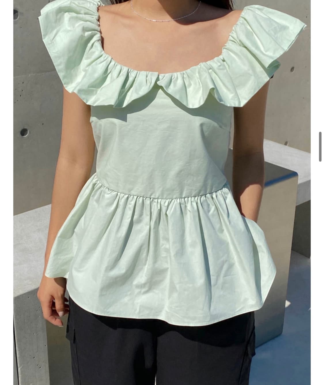 착샷O 5~6만원대 프릴 나시 블라우스 bl 상품이미지2