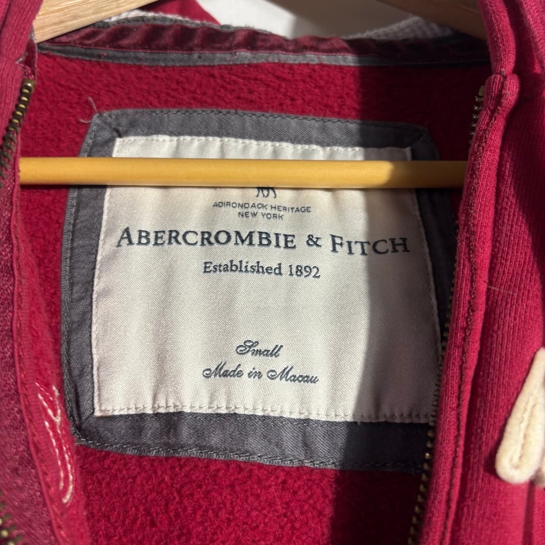 아베크롬비 빈티지  핑크 로고 후드집업 (무료배송) 상품이미지7